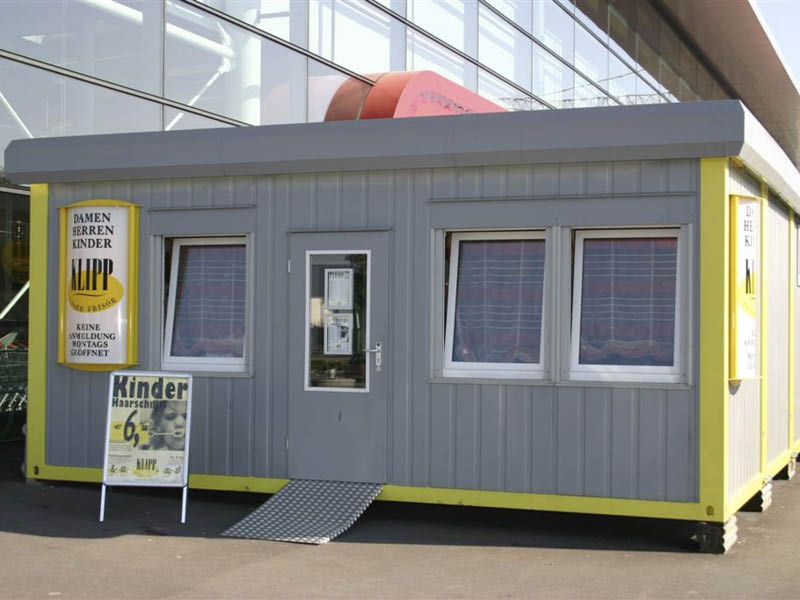 Modular buildings used as a commercial premises