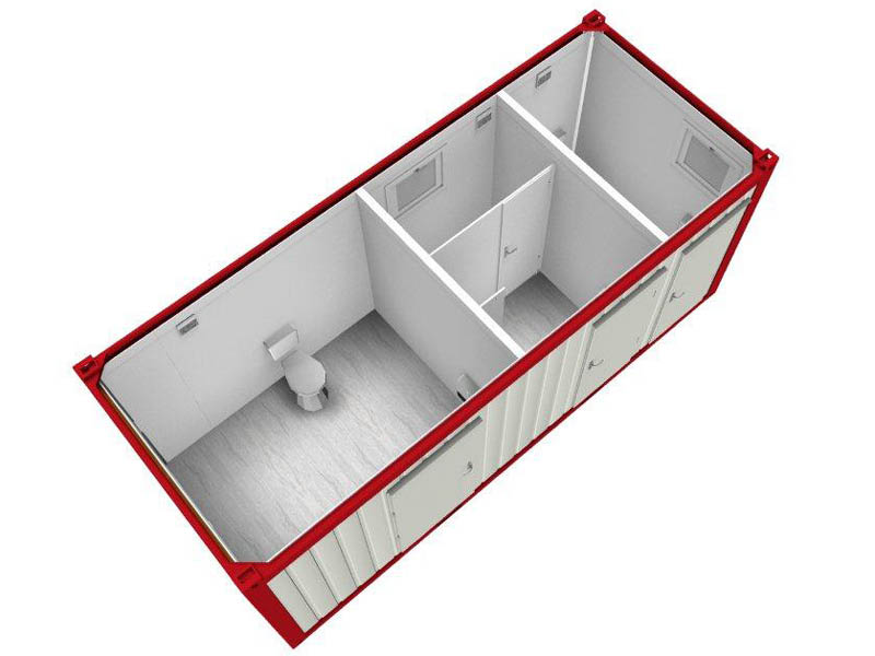 Modular buildings used for sanitary cabins